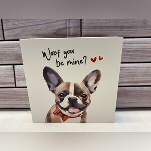 Room decor accents❤️ “woof you be mine?” Made in USA Wood  NWT